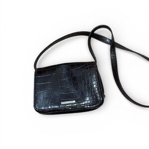 Vintage Nine West Embossed Crocodile Crossbody Bag